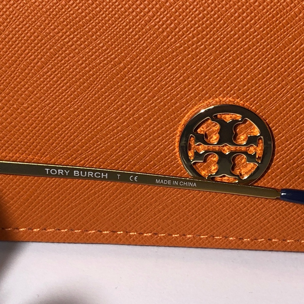 New Authentic Tory Burch TY6080 Blue Sunglasses with Orange Case - Picture 11 of 14